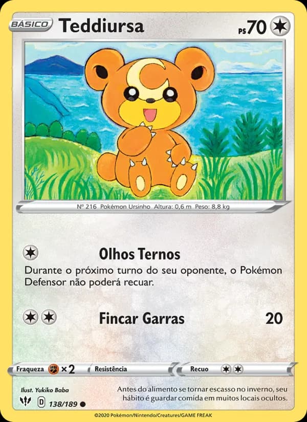 Teddiursa, carta 138 de Escuridão Incandescente