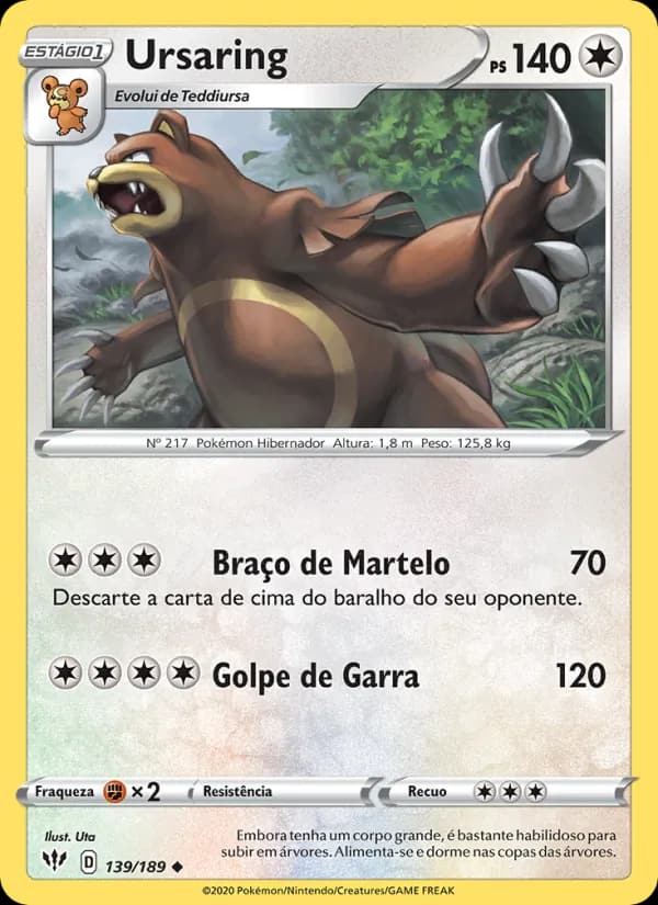 Ursaring, carta 139 de Escuridão Incandescente