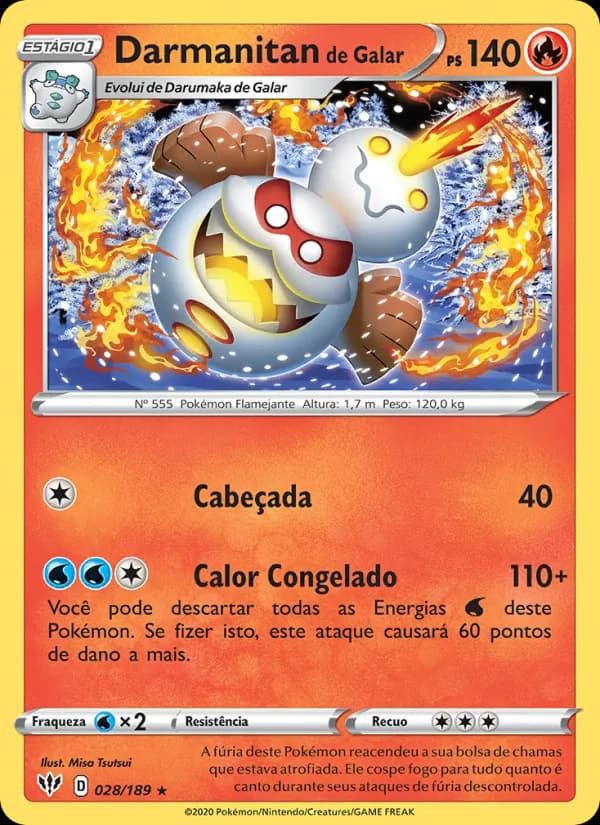 Darmanitan de Galar, carta 28 de Escuridão Incandescente