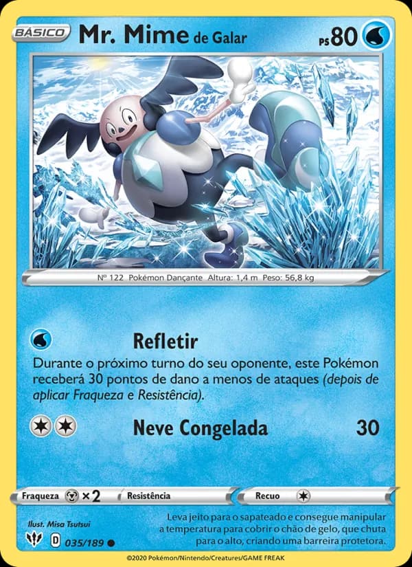 Mr. Mime de Galar, carta 35 de Escuridão Incandescente