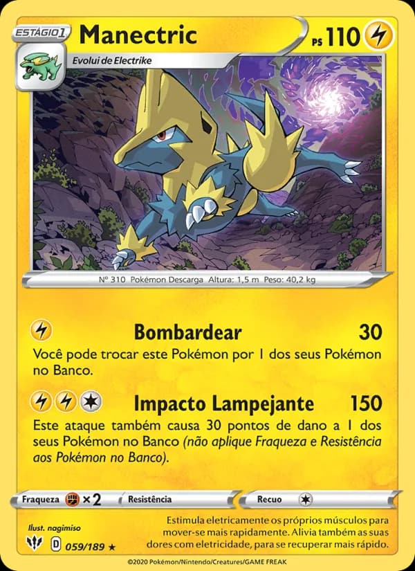Manectric, carta 59 de Escuridão Incandescente