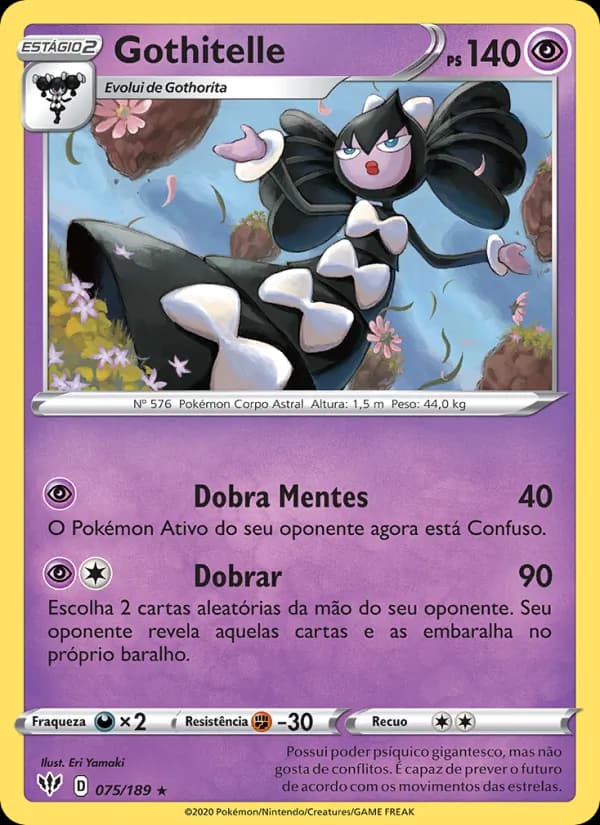 Gothitelle, carta 75 de Escuridão Incandescente