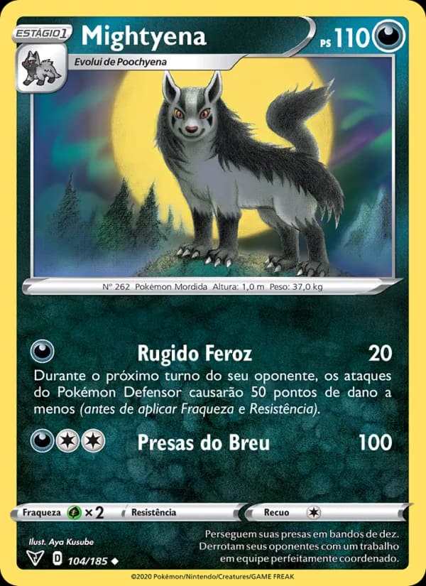 Mightyena, carta 104 de Voltagem Vívida