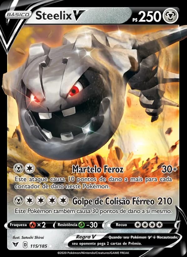 Steelix V, carta 115 de Voltagem Vívida