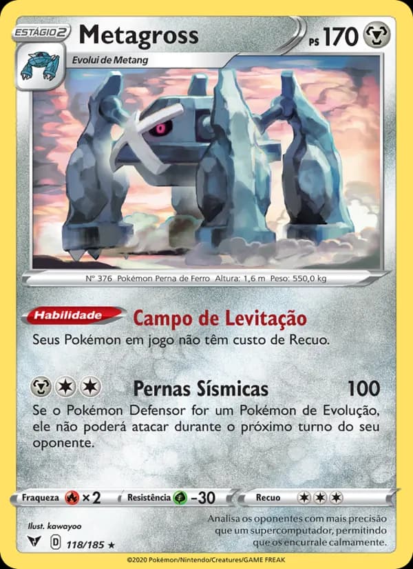 Metagross, carta 118 de Voltagem Vívida