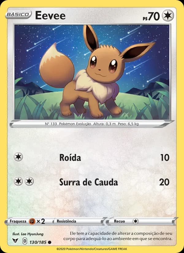 Eevee, carta 130 de Voltagem Vívida