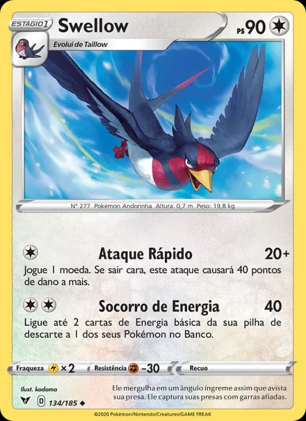 Swellow, carta 134 de Voltagem Vívida