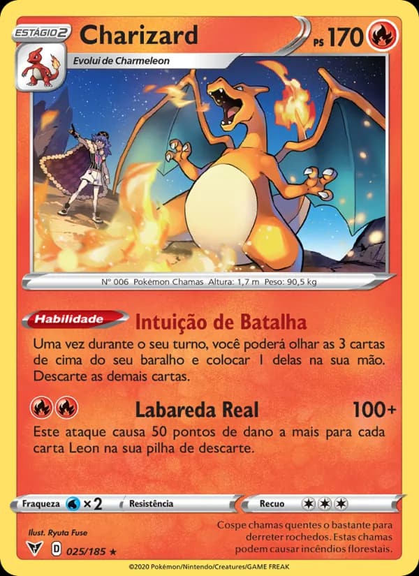 Charizard, carta 25 de Voltagem Vívida