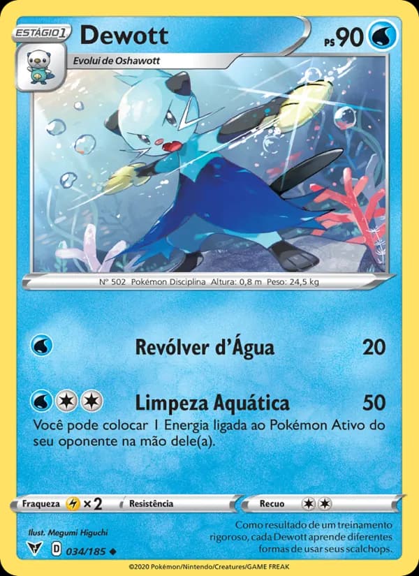 Dewott, carta 34 de Voltagem Vívida