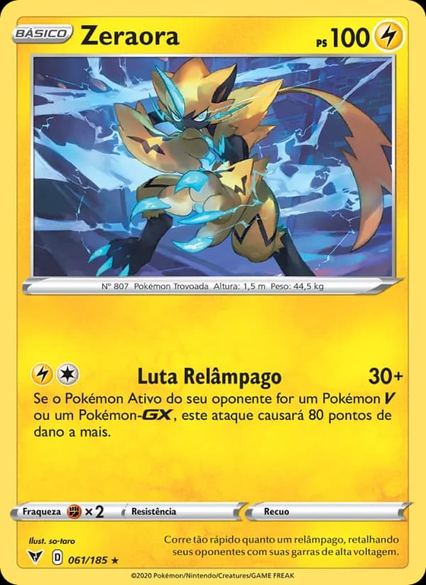 Zeraora, carta 61 de Voltagem Vívida