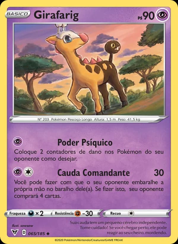 Girafarig, carta 65 de Voltagem Vívida