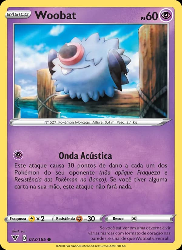 Woobat, carta 73 de Voltagem Vívida