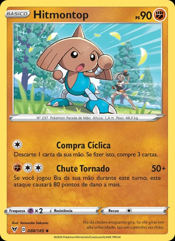 Hitmontop, carta 88 de Voltagem Vívida