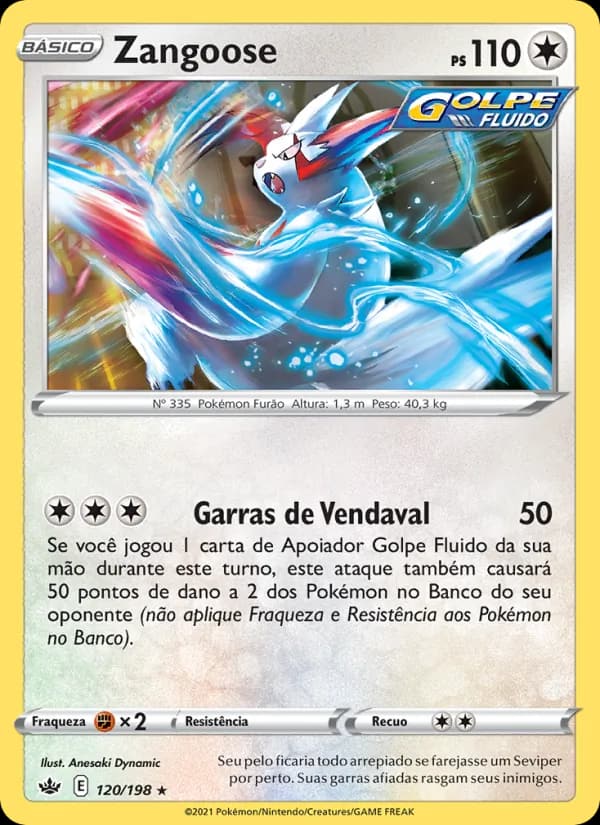Zangoose, carta 120 de Reinado Arrepiante