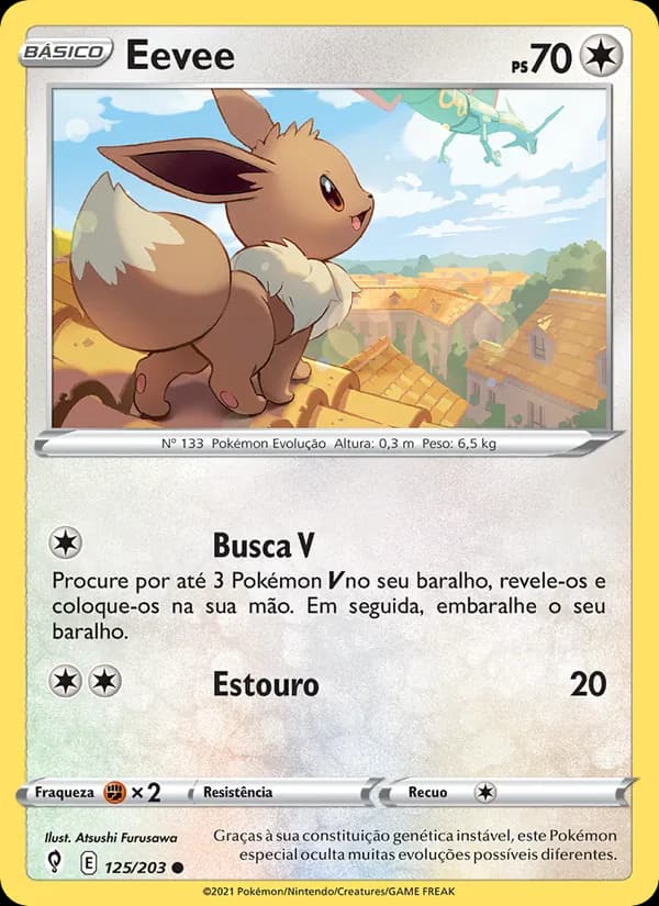 Eevee, carta 125 de Céus em Evolução