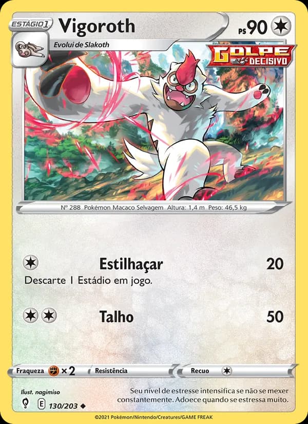Vigoroth, carta 130 de Céus em Evolução