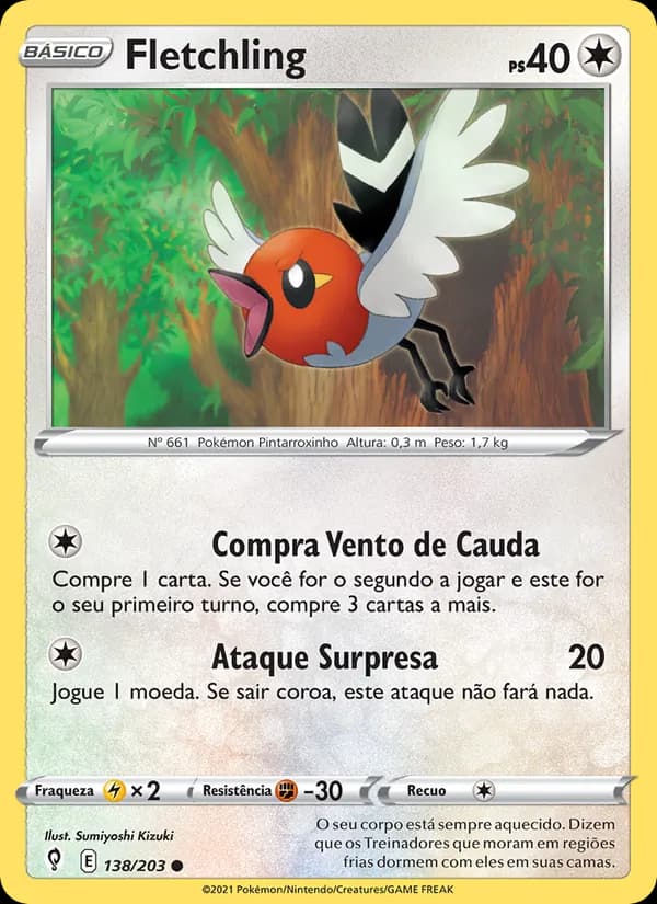 Fletchling, carta 138 de Céus em Evolução