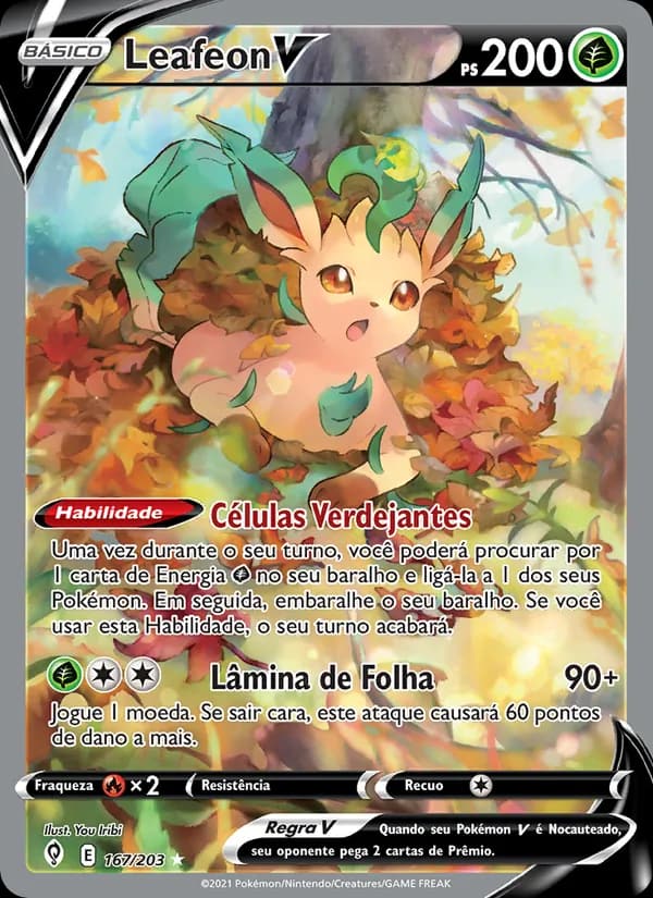 Leafeon V, carta 167 de Céus em Evolução