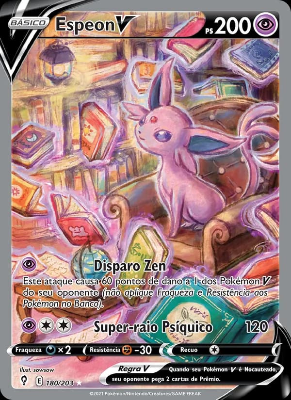 Espeon V, carta 180 de Céus em Evolução