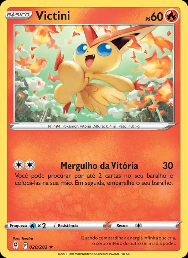 Victini, carta 20 de Céus em Evolução