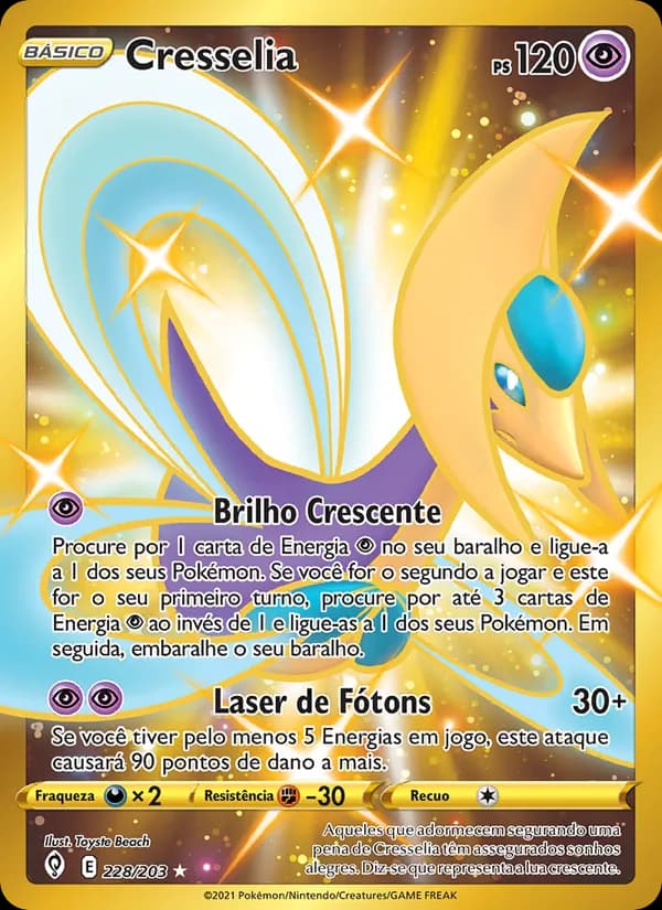 Cresselia, carta 228 de Céus em Evolução