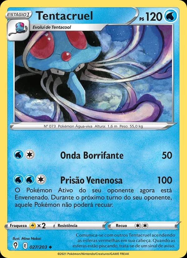 Tentacruel, carta 27 de Céus em Evolução