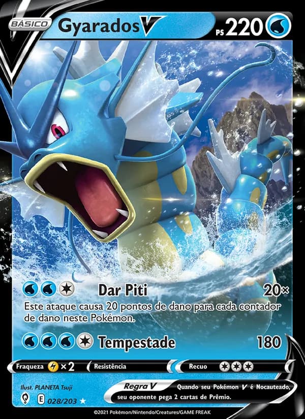 Gyarados V, carta 28 de Céus em Evolução