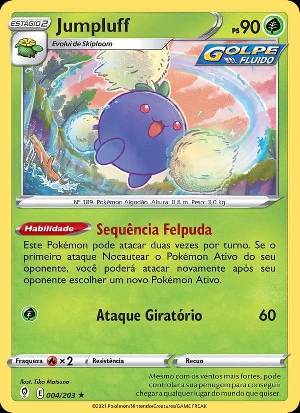 Jumpluff, carta 4 de Céus em Evolução