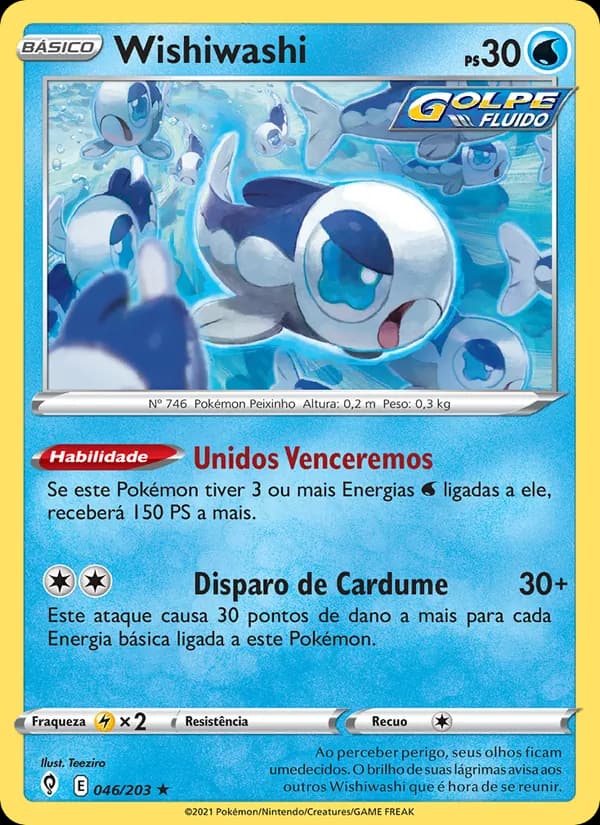 Wishiwashi, carta 46 de Céus em Evolução