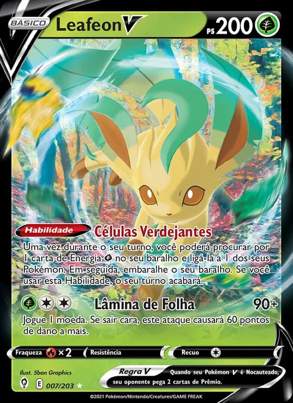 Leafeon V, carta 7 de Céus em Evolução