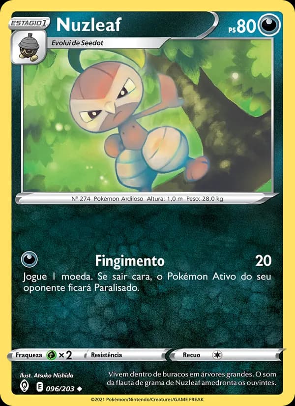 Nuzleaf, carta 96 de Céus em Evolução