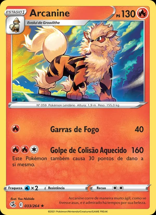 Arcanine, carta 33 de Golpe Fusão