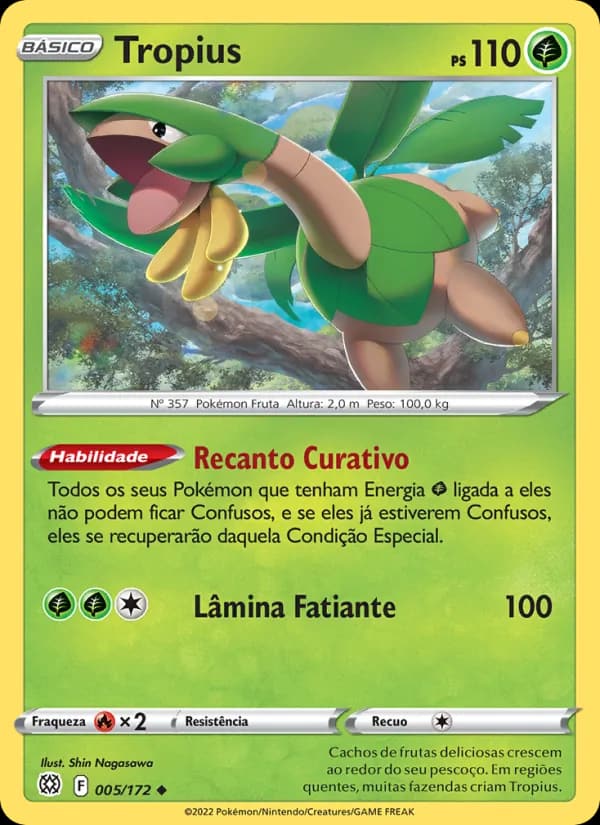 Tropius, carta 005 de Astros Cintilantes
