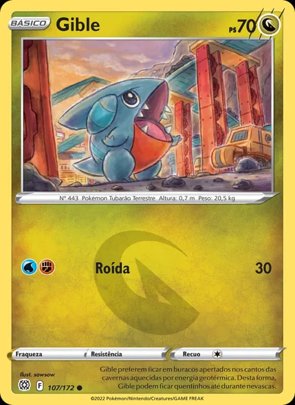 Gible, carta 107 de Astros Cintilantes