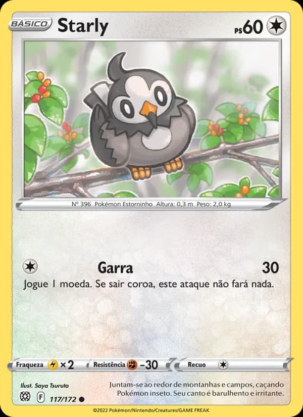 Starly, carta 117 de Astros Cintilantes