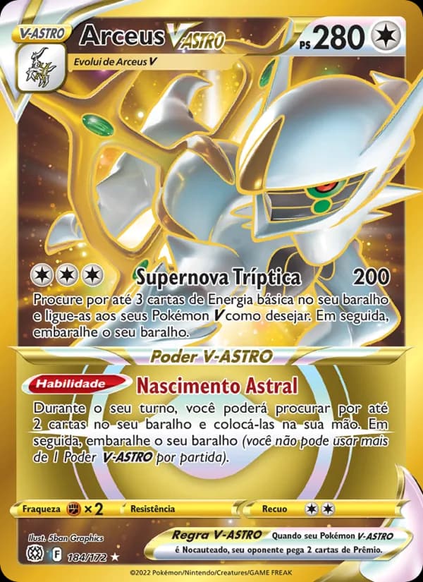 Arceus V-ASTRO, carta 184 de Astros Cintilantes
