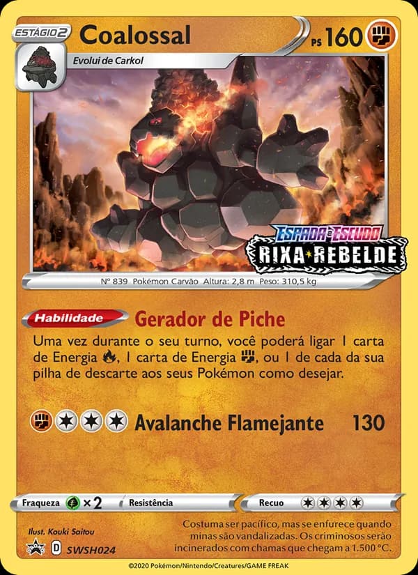 Coalossal, carta SWSH024 de ESES Promos