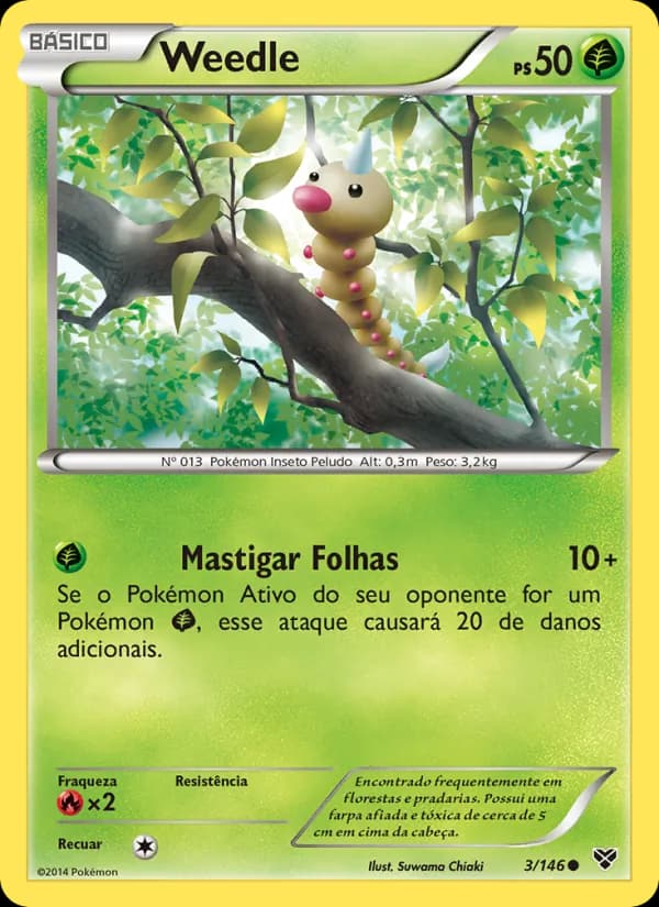 Weedle, carta 3 de XY