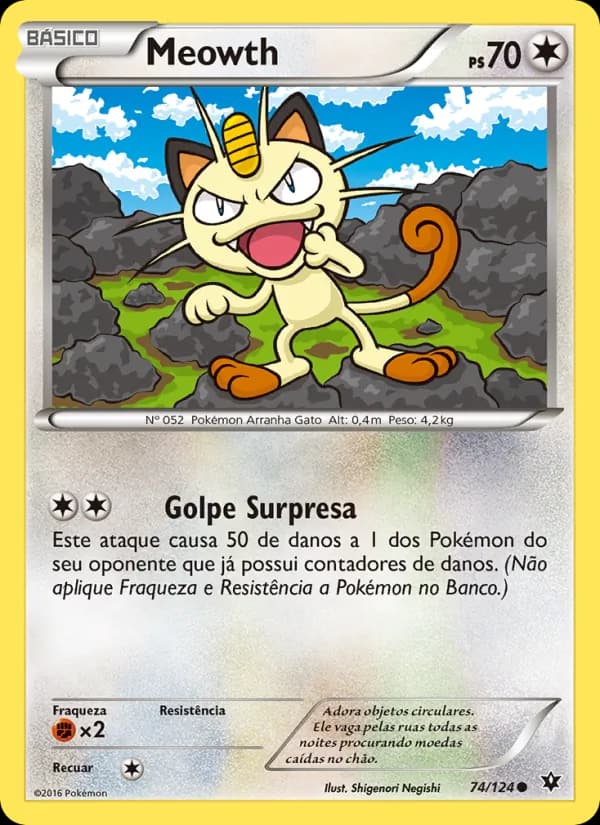 Meowth, carta 74 de Fusão de Destinos