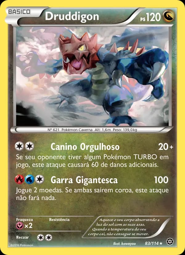 Druddigon, carta 83 de Cerco de Vapor