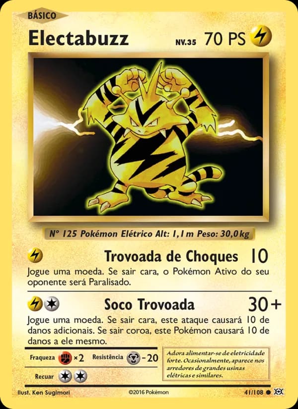 Electabuzz, carta 41 de Evoluções