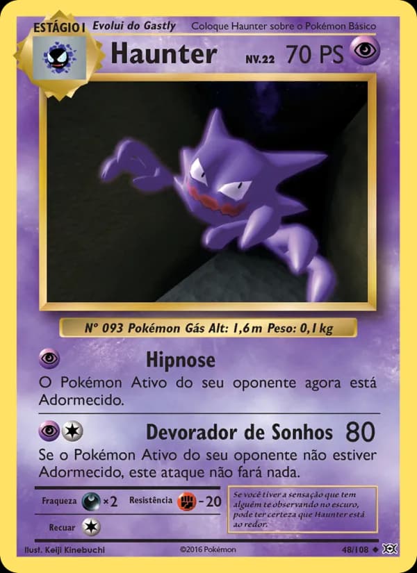 Haunter, carta 48 de Evoluções