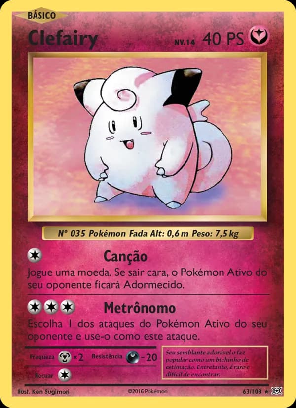 Clefairy, carta 63 de Evoluções
