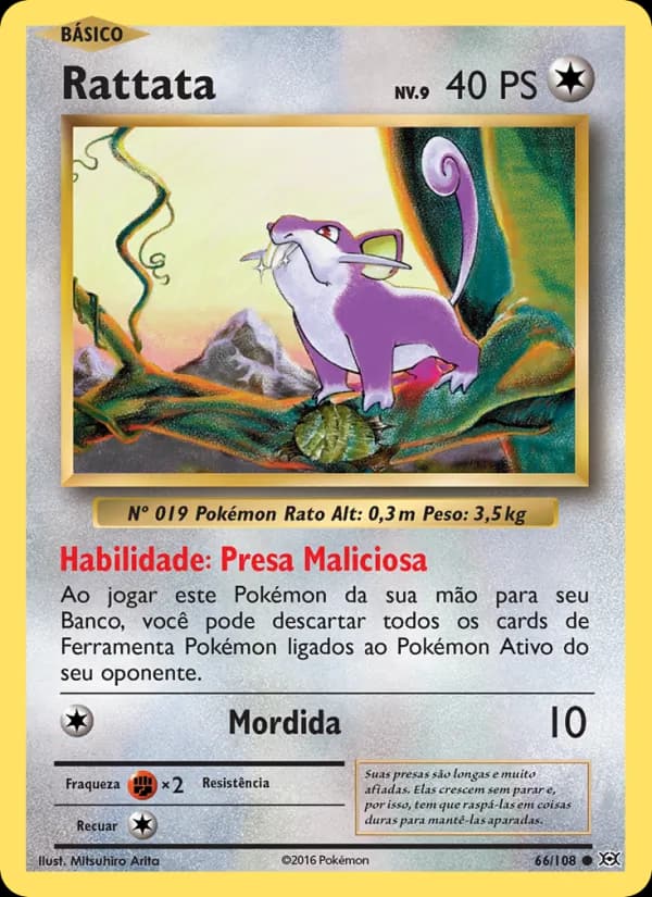 Rattata, carta 66 de Evoluções