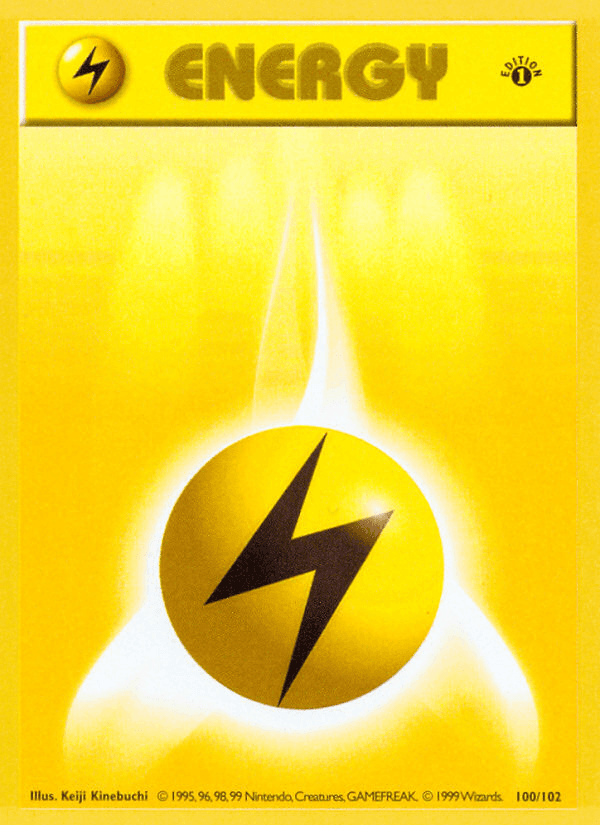 Lightning Energy, carta 100 de Base Set