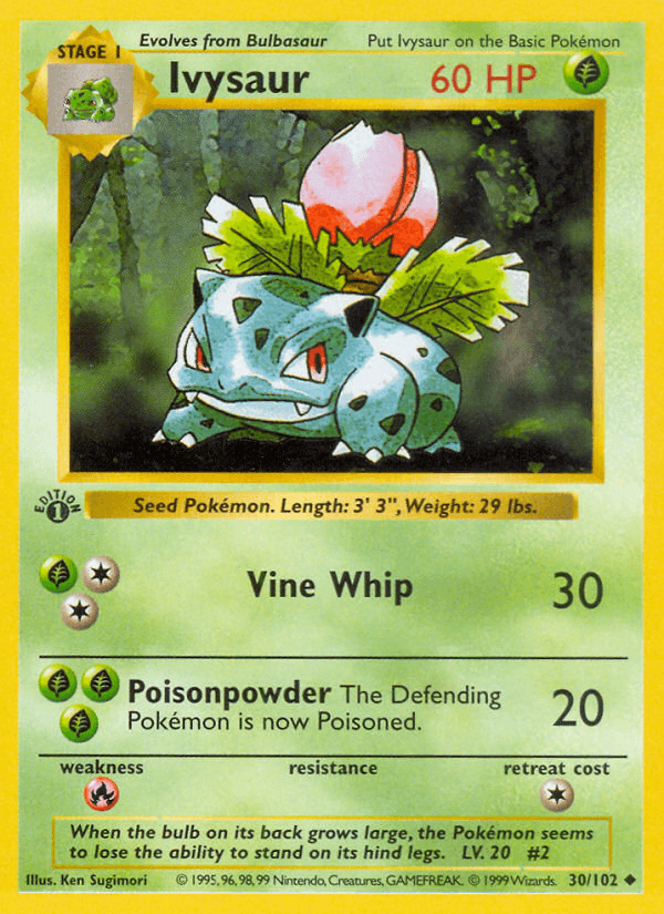 Ivysaur, carta 30 de Base Set