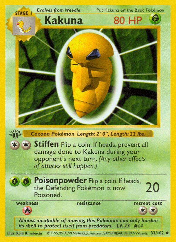 Kakuna, carta 33 de Base Set