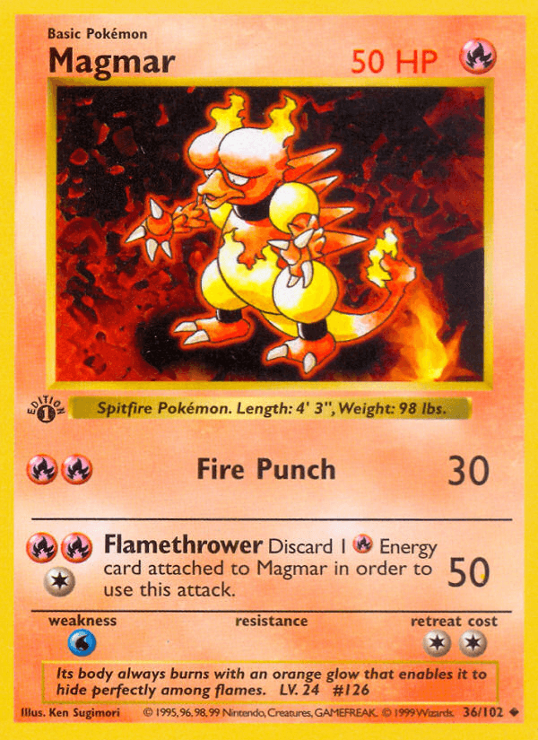 Magmar, carta 36 de Base Set