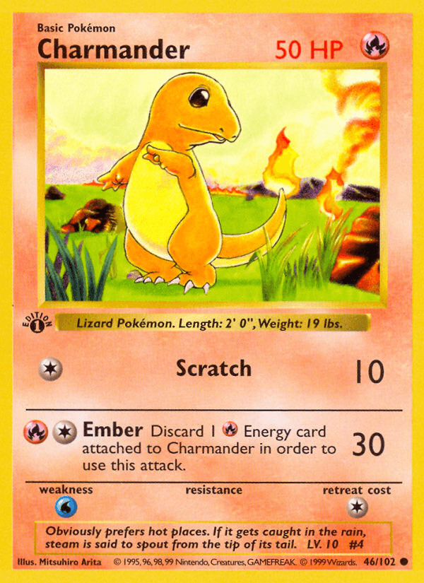 Charmander, carta 46 de Base Set