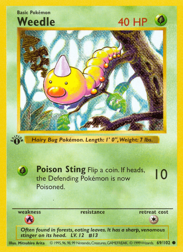 Weedle, carta 69 de Base Set